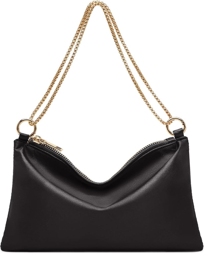 oscaurt Women's Evening Handbag Satin Shoulder Bag Purse for Prom Engagement Cocktail Party Wedding - Image 1